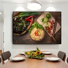 Картина кулинарная из зерен и специй, настенная Картина на холсте в скандинавском стиле, постеры с принтом еды для гостиной