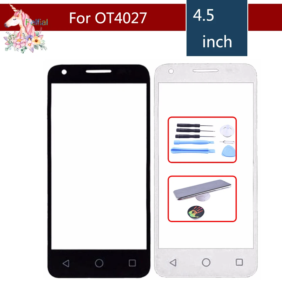 10 шт./лот 4,5 дюйма для Alcatel One Touch Pixi 3 4027D 4027X 5017 5017E VF795 OT4027 4027 Smart Speed 6, фронтальная внешняя стеклянная линза Touch 10 шт./лот 4,5 дюйма для Alcatel One Touch Pixi 3 4027D 4027X 5017 5017E VF795 OT4027 4027 Smart Speed 6, фронтальная внешняя стеклянная линза Touch