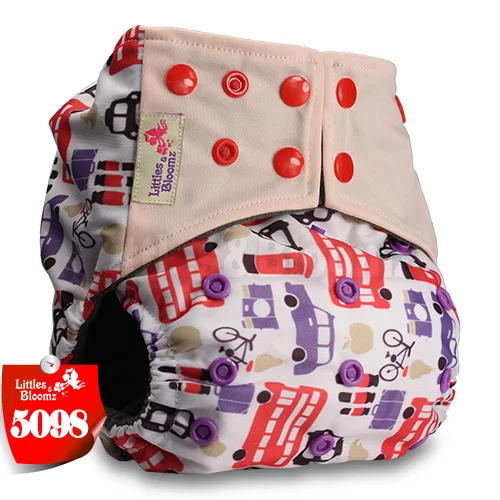 [Littles& Bloomz] моющиеся тканевые подгузники, детские подгузники, карманные подгузники, многоразовые вставки для подгузников, бамбуковый уголь - Цвет: 5098