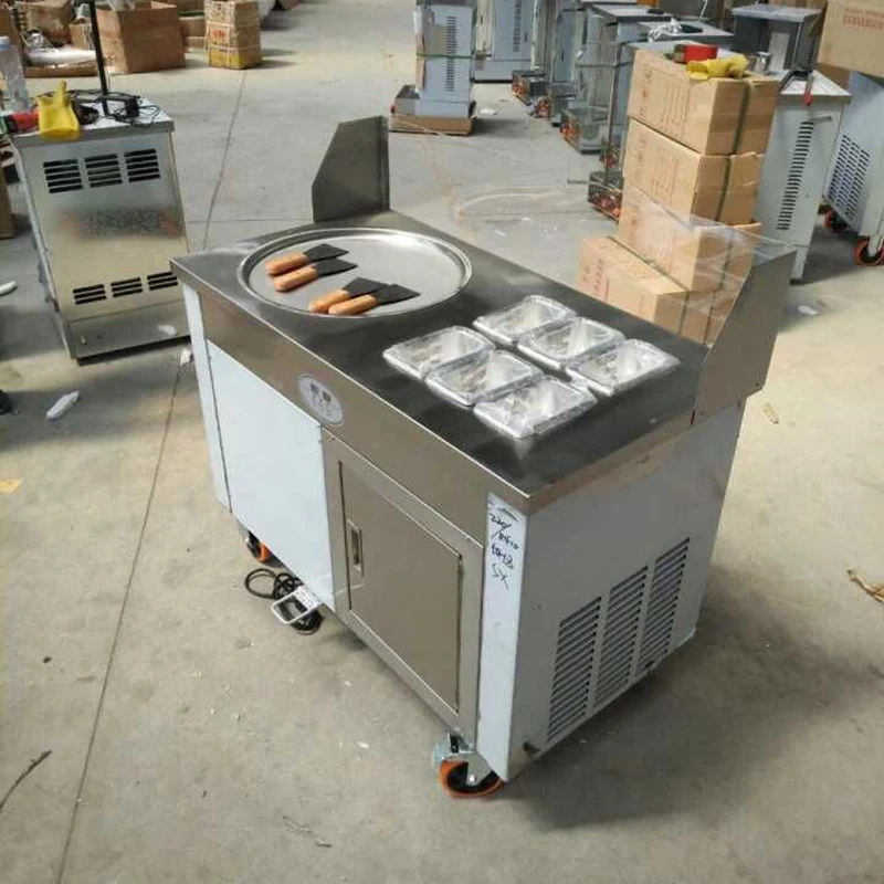 Машина для приготовления мороженого из Таиланда 220 В/110 В с одним холодильником и 6