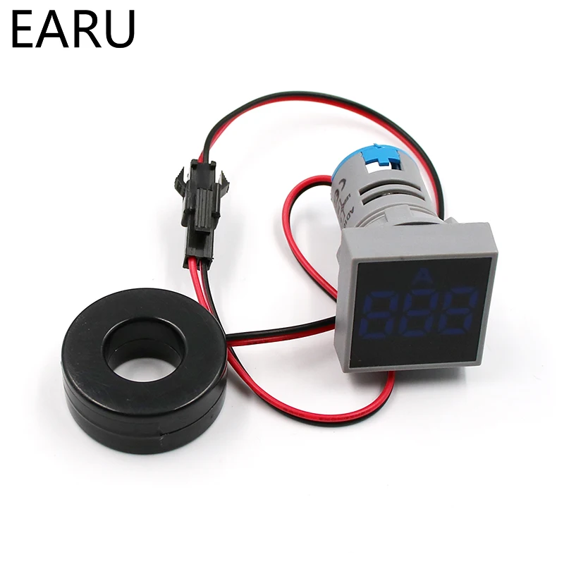 22MM AC 60-500V 0-100A Voltmeter Voltage Meter Indicator Pilot Light Digital LED Ammeter Ampermeter Currrent Gauge Tester Car |