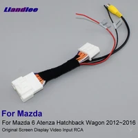 liandlee rca adapter wire cable for mazda 6 mazda6 atenza hatchback wagon 2012 2016 rear view camera original video input switch