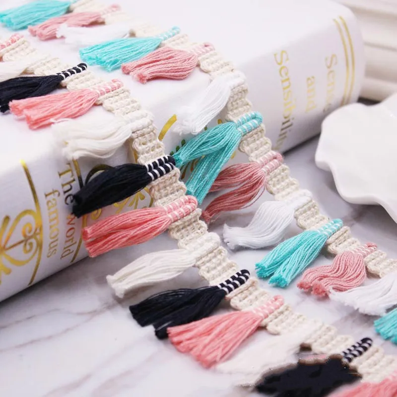 10 ярдов 100% хлопок бахрома с бахромой красивая для одежды ручной работы занавески