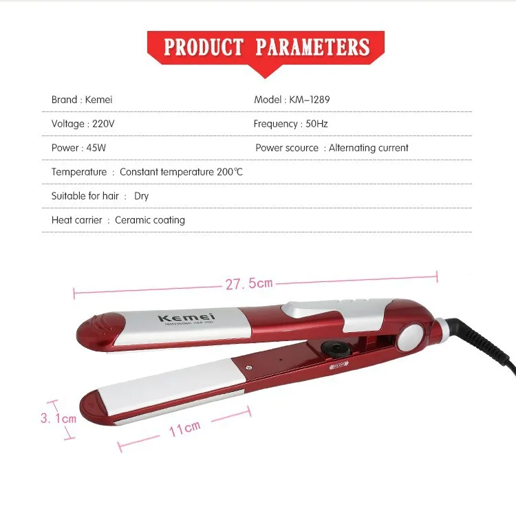 Корейское использование утюжок для волос широкая пластина Керамический