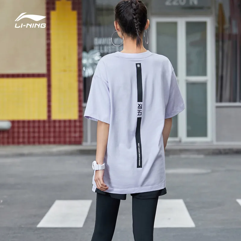 Li-Ning Женская баскетбольная серия BAD FIVE Джерси 100% хлопок дышащие футболки