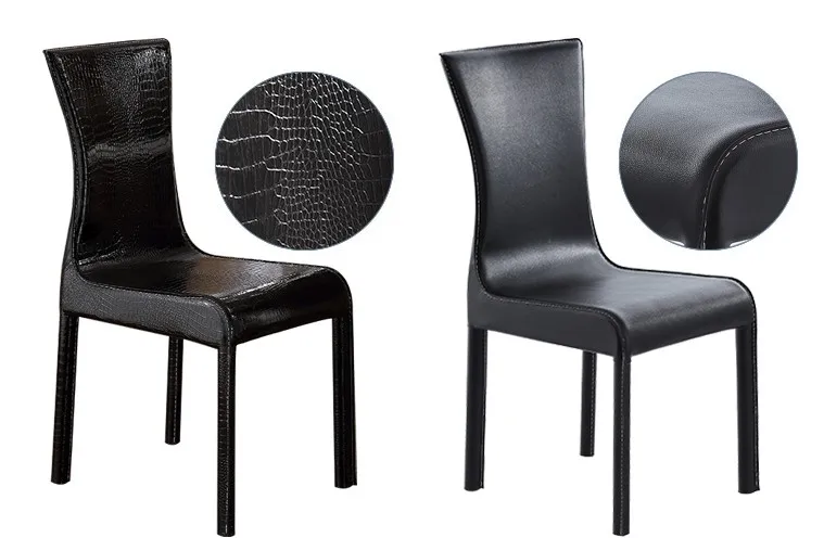 MYBESTFURN простая из искусственной кожи стулья Комплект для обеденного стола