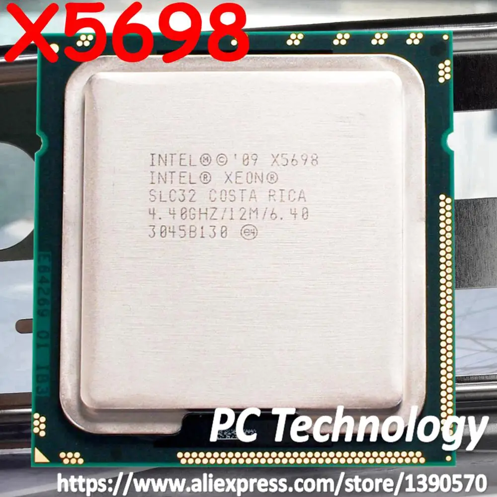 Оригинальный процессор Intel Xeon X5698 SLC32 4 40 ГГц 2-ядерный 12M кэш LGA1366 ЦП 130 Вт Бесплатная