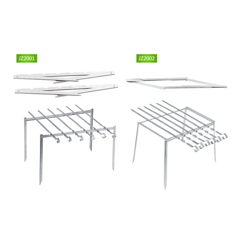 Новый портативный гриль из нержавеющей стали с древесным углем 1 комплект для барбекю 6 шт. 45 см шашлыки