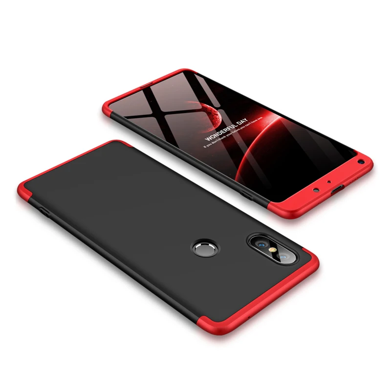 Black and Red Для Xiaomi mi X 2S Чехол Funda Xiaomi mi x 2S чехол 3 в 1 360 Защита противоударный Для Xiaomi mi Mix 2 Чехол mi X2 mi x2s mi X2S - Цвет: Black and Red