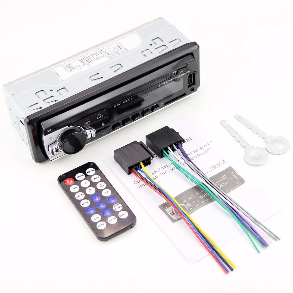 1 Din Авторадио автомобиля радио 12 в Bluetooth стерео в-тире FM Aux вход приемник SD USB MP3 MMC WMA