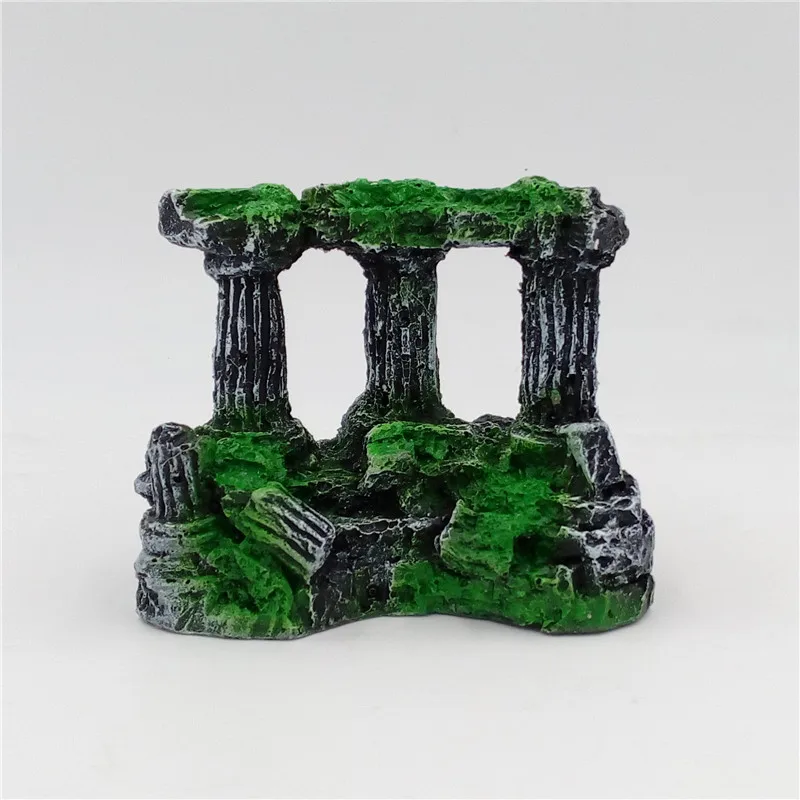 Фото Aquarium Fish Tank Square Rome Stone Pillars Resin Manual Stone Decoration Retro Landscaping For Aquarium Fish Tank 1pcs №2