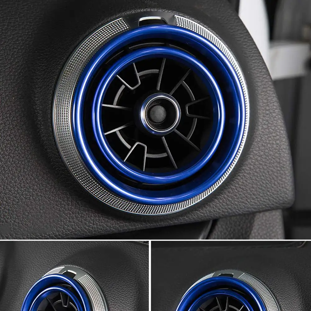 4Pcs/Set Aluminum Alloy Air Outlet Plug Cover Sticker Decor Ring for AUDI A3 S3 Q2L NR-shipping | Автомобили и мотоциклы