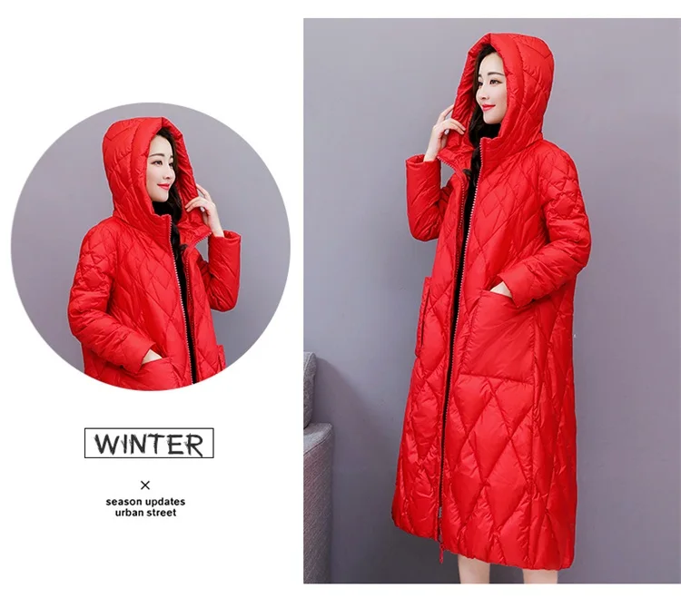 winter Women Snow White Down Coat Plus size Fashion jacket hoodie long Parkas warm Sweet Jackets Female winter coat clothes
