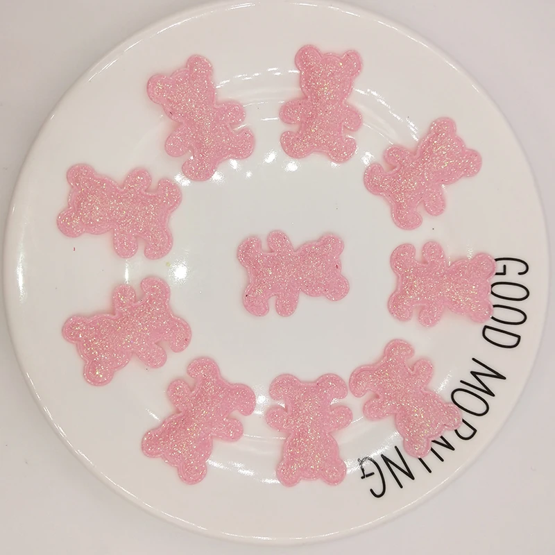 20 шт./лот 2 8 см x 3 оптовая продажа плюшевый мишка мягкие аппликации блестящие