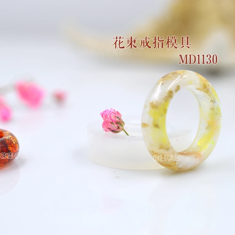 

Flower Invitation Arc ring mold _MD1130_DIY dried flowers resin AB glue Epoxy mould 2017 New Arrival