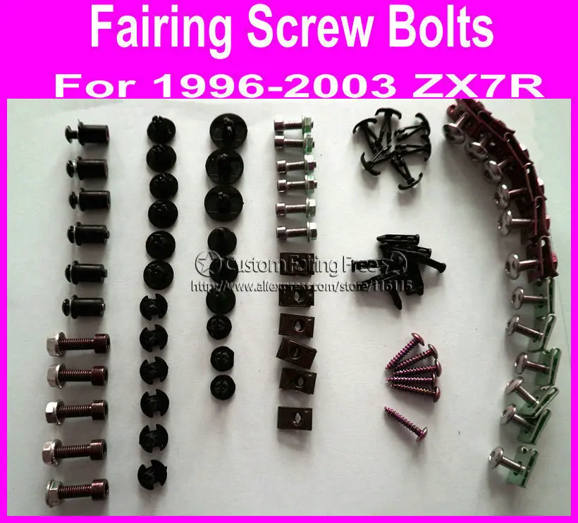

Комплект винтовых болтов Fit bodyworks для 1996-2003 ZX7R черного цвета обтекатель болты соединительные болты ZX7R 1996-2003