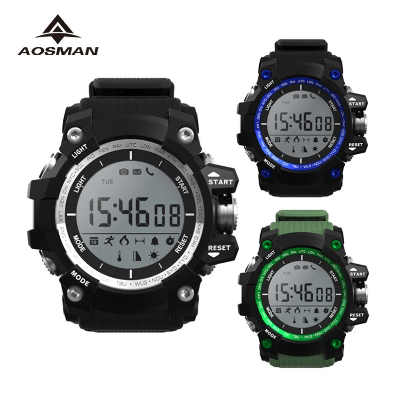 Aosman Bluetooth Спорт Умные часы № 1 f2 с УФ термометр высота Orologio Uomo Donna Поддержка