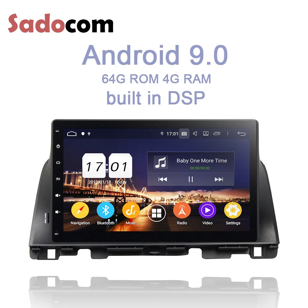 DSP ips 10 1 &quotHD Android 9 0 8 Core 4 Гб Оперативная память 64GB Bluetooth 2 Wifi Автомобильный GPS DVD
