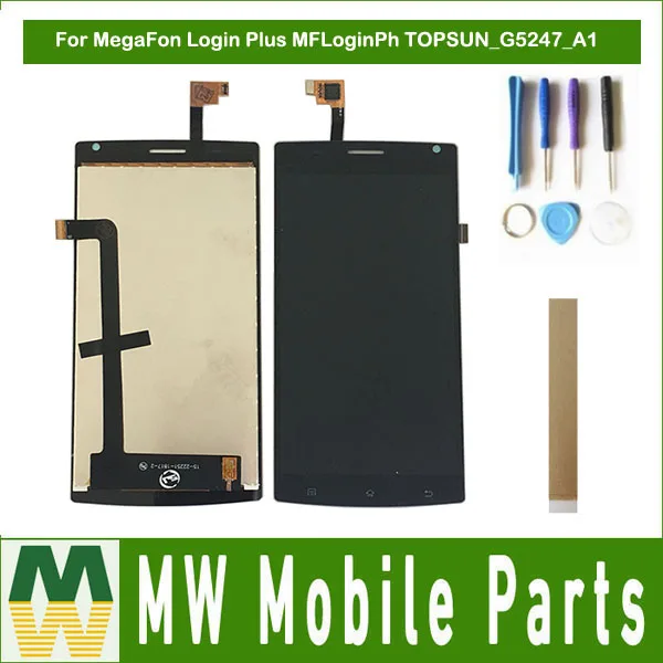 

For MegaFon Login Plus MFLoginPh TOPSUN G5247 A1 LCD Display+Touch Screen Digitizer Assembly Black with Tools&Tape