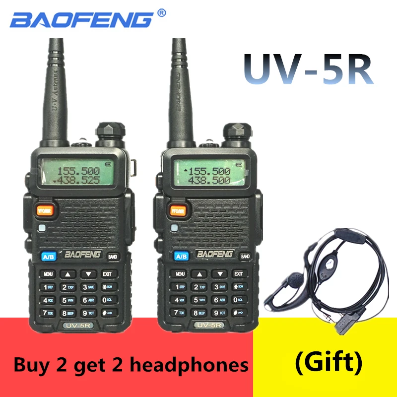 Рация BaoFeng UV 5R 5 Вт CB Ham радио hf fm приемопередатчик 128 каналов VHF и технические