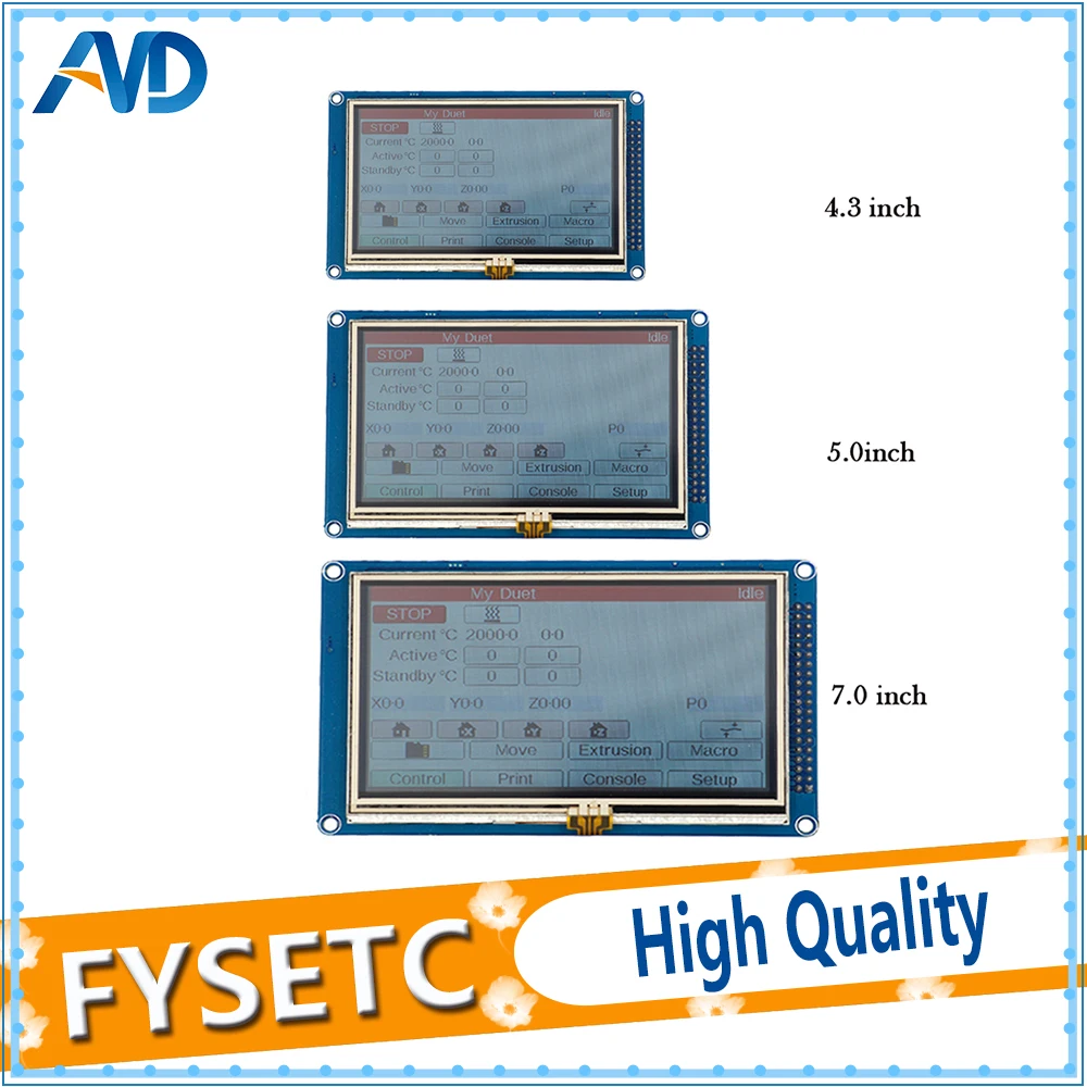 1 шт. 4 3 &quot5&quot 7 &quotцветной сенсорный экран для DuetWifi Advanced 32 Bit Electronics PanelDue