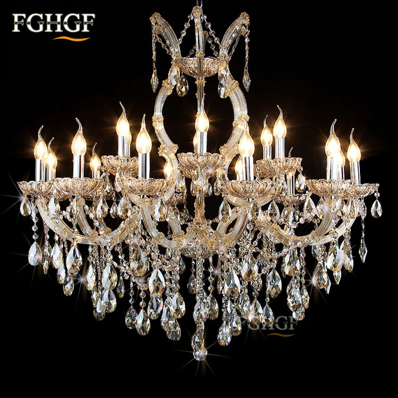 Luxury Maria Theresa Cognac Crystal Chandelier Light LED Lustre for Living Room Foyer Restaurant Indoor Decor | Освещение