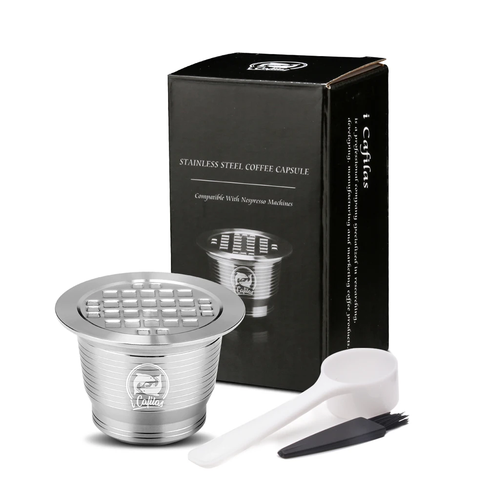 ICafilas Nespresso многоразовая капсула многоразовый фильтр для кофе капельница Сталь Nespresso Cafeteira Capsulas De Cafe Recargables