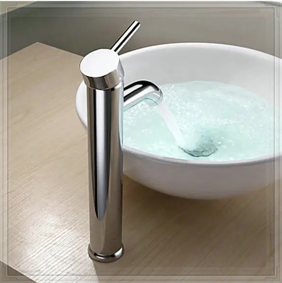Deck Mounted Chrome Single Handle Bathroom Basin Sink Mixer Tap Vessel Faucet C8338 bronze waterfall faucet | Обустройство дома