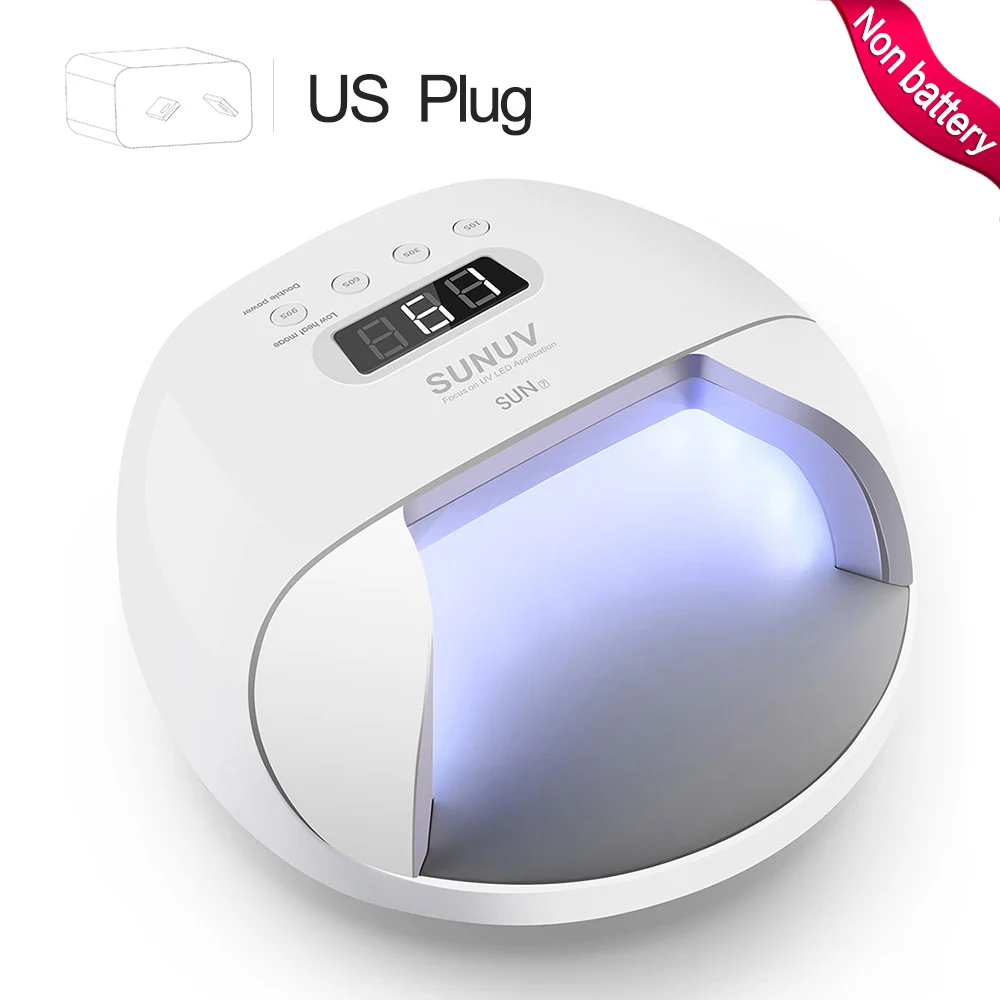 SUN7 no battery US SUNUV SUN7 светодиодная УФ-лампа для ногтей сушилка большая мощность быстрое отверждение Профессиональный Гель-лак для ногтей Сушилка для ногтей УФ-гель сушильные Инструменты машина - Цвет: SUN7 no battery US