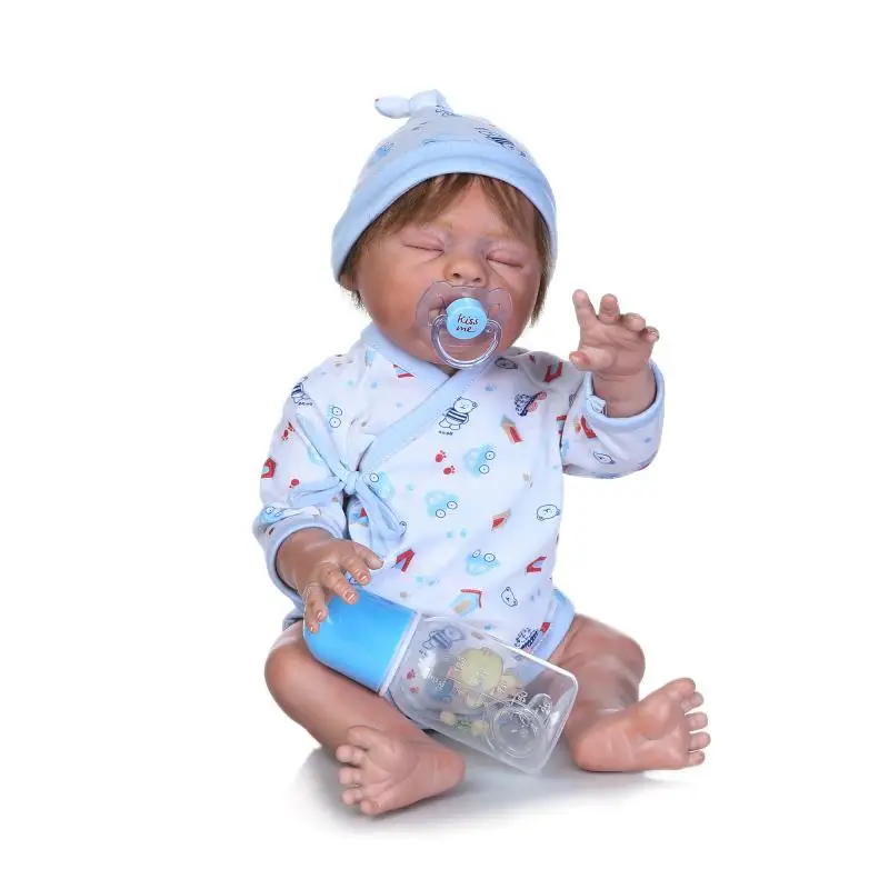 50 см полный корпус силикона Reborn спящие Мальчики Младенцы Куклы игрушки