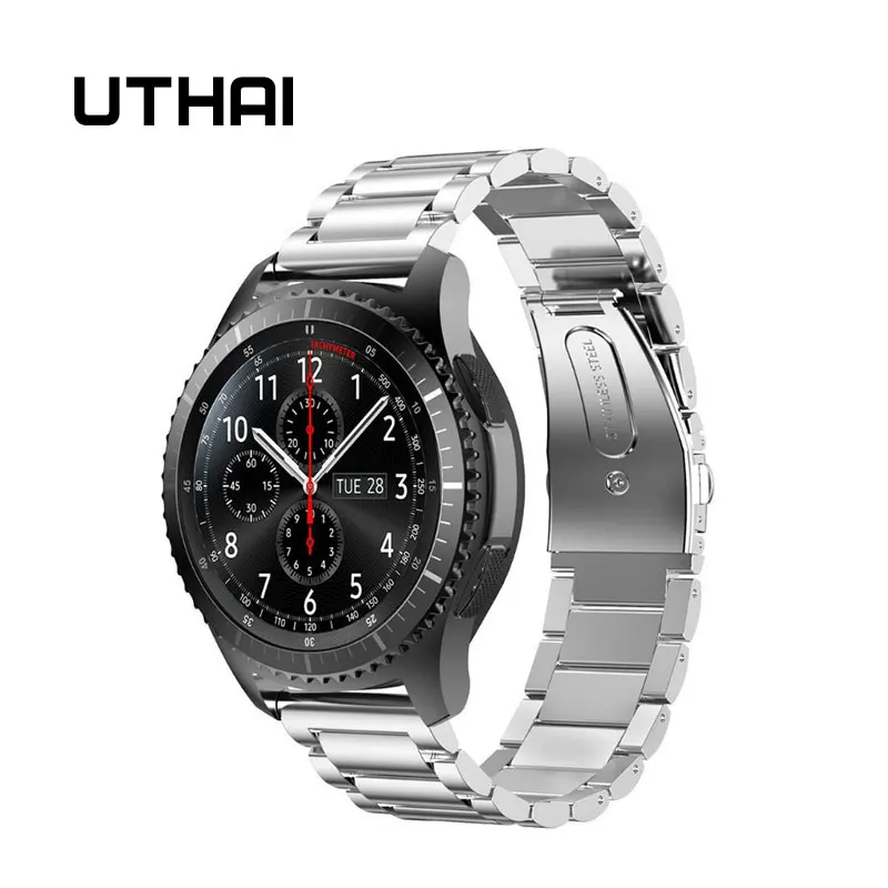 UTHAI S07 костюм для Samsung gear S2/S3 20 мм 22 ремешок из нержавеющей стали стильная простота |