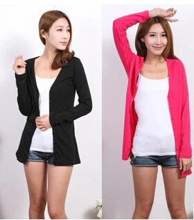 2014 Hotshop Sweaters Women Open Stitch Sweet Candy Color Crochet Knit Top Thin Blouse Sweater Cardigan |