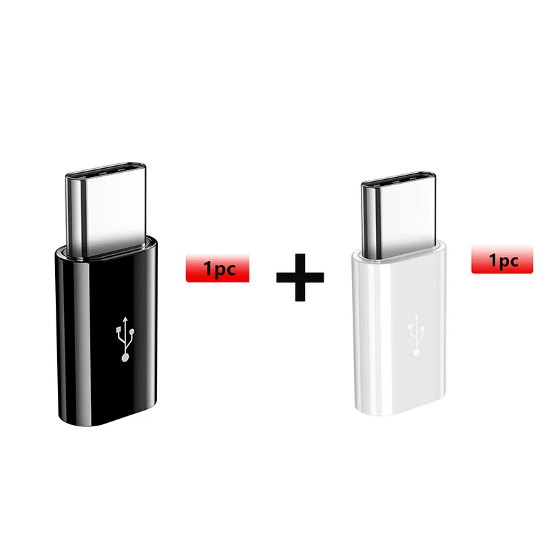2PCS OTG USB C к Micro USB Кабель-адаптер Женский конвертер адаптер для huawei P30 Mi9 Синхронизация данных usb type C адаптер для samsung S10 S9 - Цвет: 2PCS