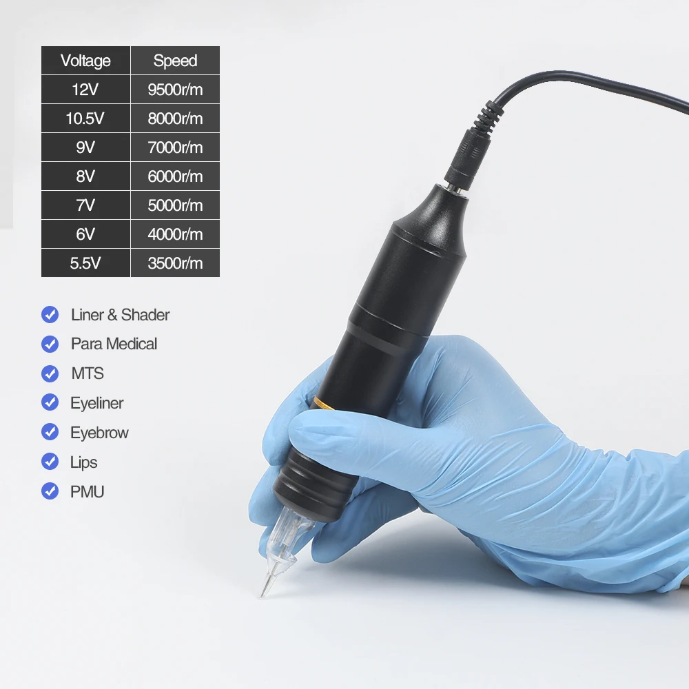 Solong Tattoo Hybrid Pen роторная тату машинка игольчатые картриджи с DC5.5 Jack EM108 пистолет