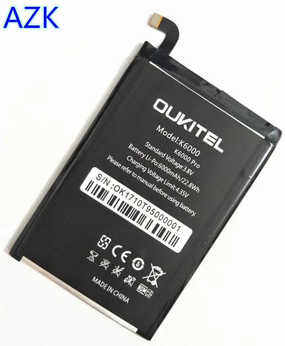АЗК Oukitel K6000 Pro Батарея Замена для oukitel pro 5 дюйма 4 аппарат не привязан к оператору