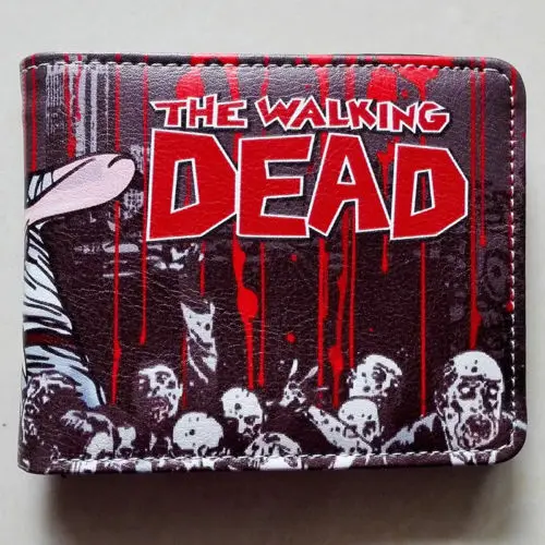 2018 AMC The Walking Dead LOGO 04 wallets Purse Red 12cm Leather Man New W106 | Багаж и сумки