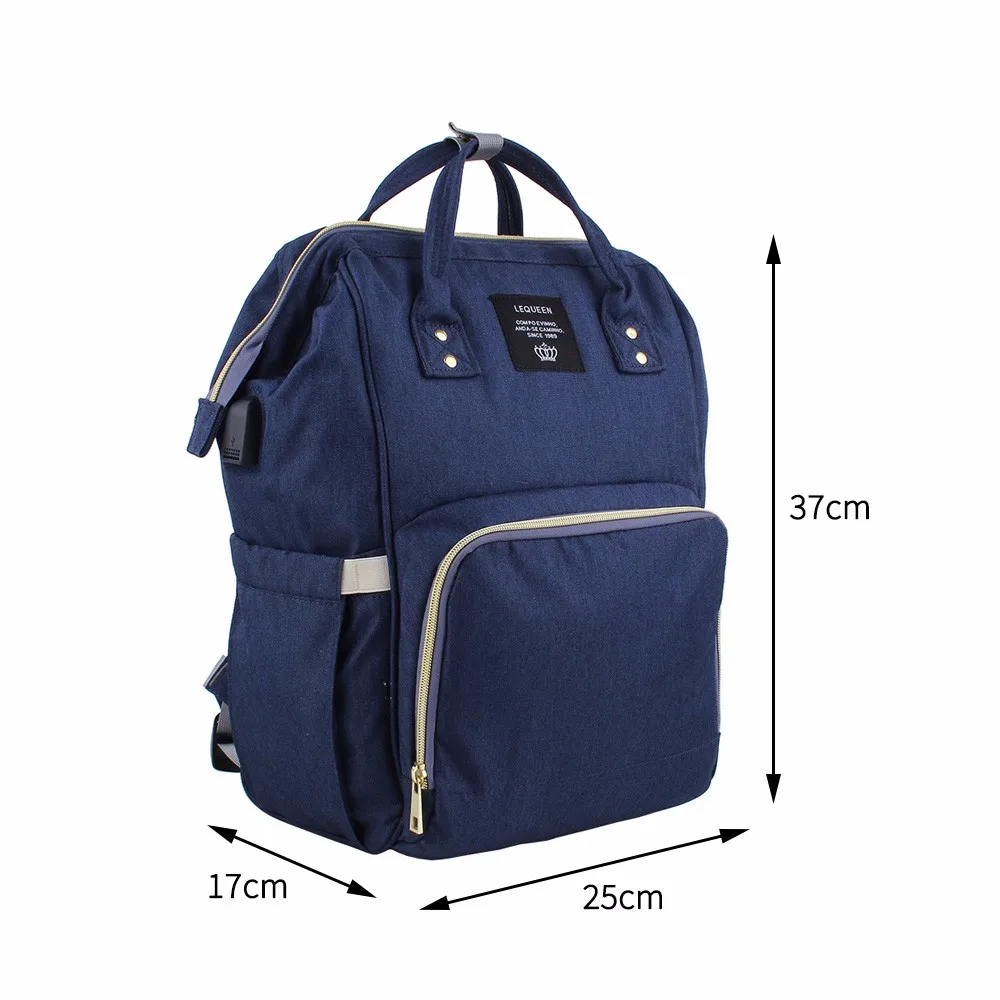 LEQUEEN Diaper Baby Bag USB Waterproof Maternity Travel Backpack Large Capacity Nappy Bags Nursing Baby Care Stroller Handbag