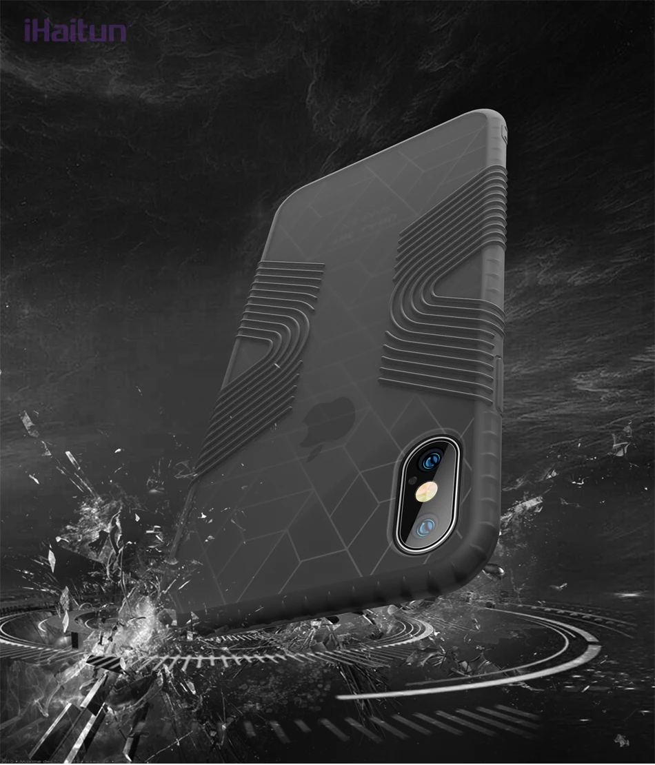 IHaitun роскошный нескользящий чехол для iPhone XS MAX XR X чехол s тонкая капля прозрачная задняя крышка для iPhone XR XS MAX X силиконовый тонкий