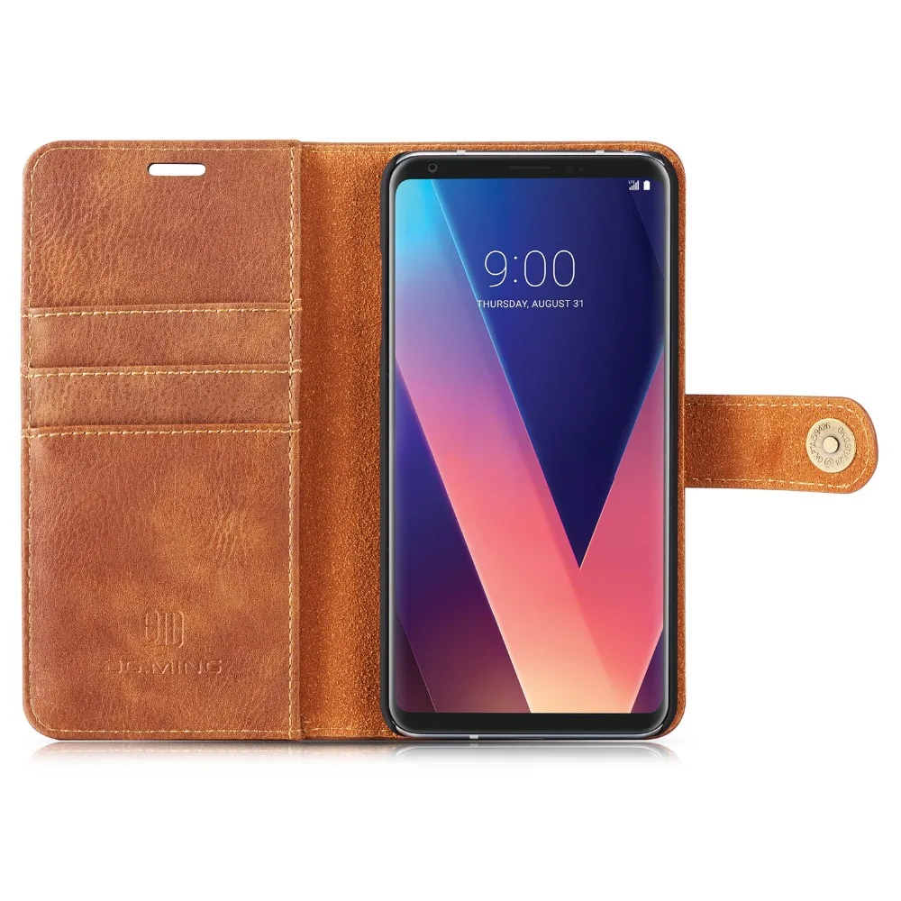 Кожаный чехол-книжка 2 в 1 для LG V30 Plus V20 G7 ThinQ G6 чехол с отделением карт магнитный