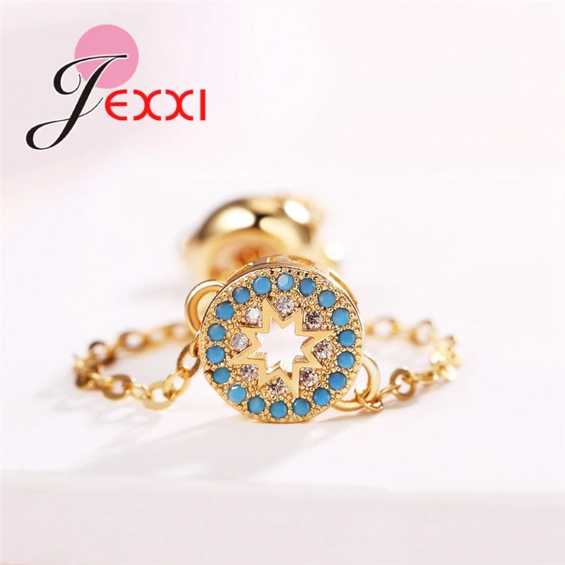 High Quality 24k Gold Polychromatic Zirconia Classic Eternity Hollow Round Female Festival Birthday Accessories Rings | Украшения и