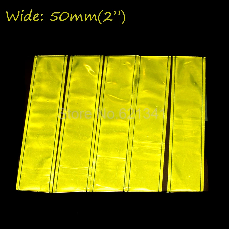 

Светоотражающий решетчатый ремень из ПВХ, светоотражающие Аксессуары, желтого цвета, 50 мм (2 дюйма)