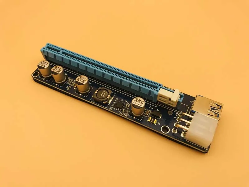 100 шт. VER 008C Upgrade Edition PCI-E Riser Express Card 1x to 16x удлинитель 6Pin кабель питания для BTC Miner Mining