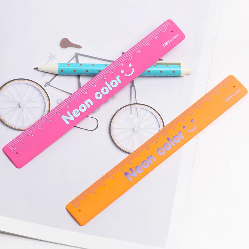 Канцтовары Гибкая линейка-браслет 18 см карамельные цвета акриловая школьная