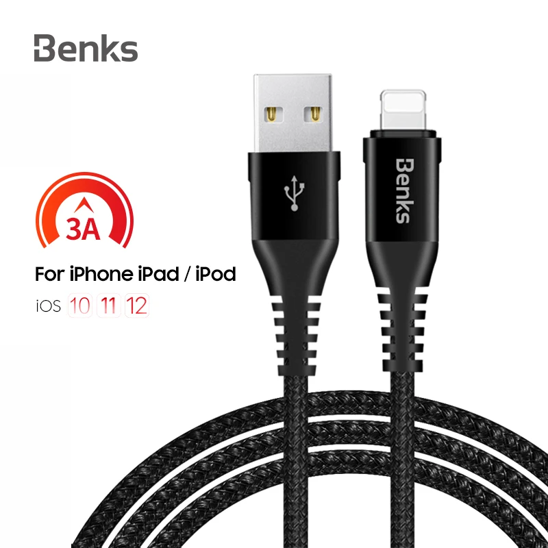 Benks D26 USB кабель для передачи данных 3A быстрое зарядное устройство зарядный шнур