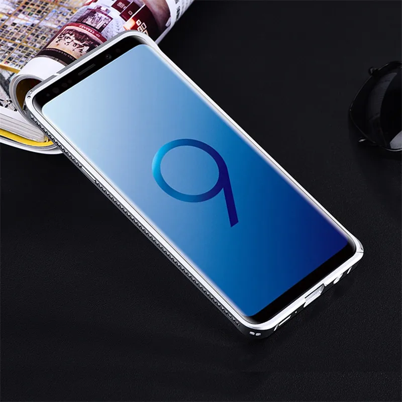 Оригинальный чехол бампер iMatch для Samsung Galaxy S9 S8 Plus S7 Роскошный Алюминиевый