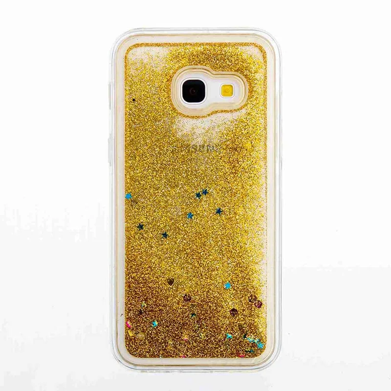 Gold Чехол Biencaso с зыбучим песком и блестящей звездой для samsung Galaxy A3 A5 S5 S6 S7 Edge прозрачный мягкий чехол из ТПУ B31 - Цвет: Gold