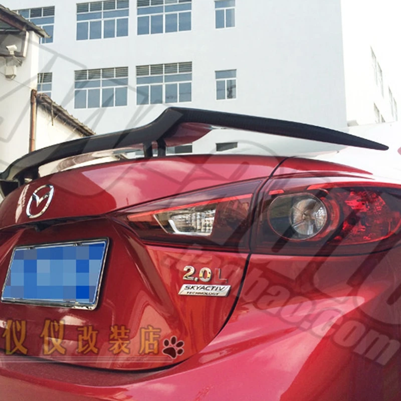 Пластиковый спойлер из углеродного волокна для заднего хвоста Mazda 3 mazda 6 Axela sedan 4
