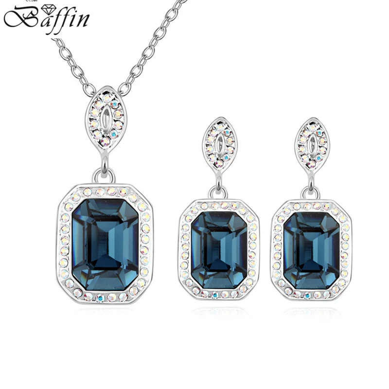 Оригинальные кристаллы SWAROVSKI элементы Ювелирные наборы квадратные Подвески