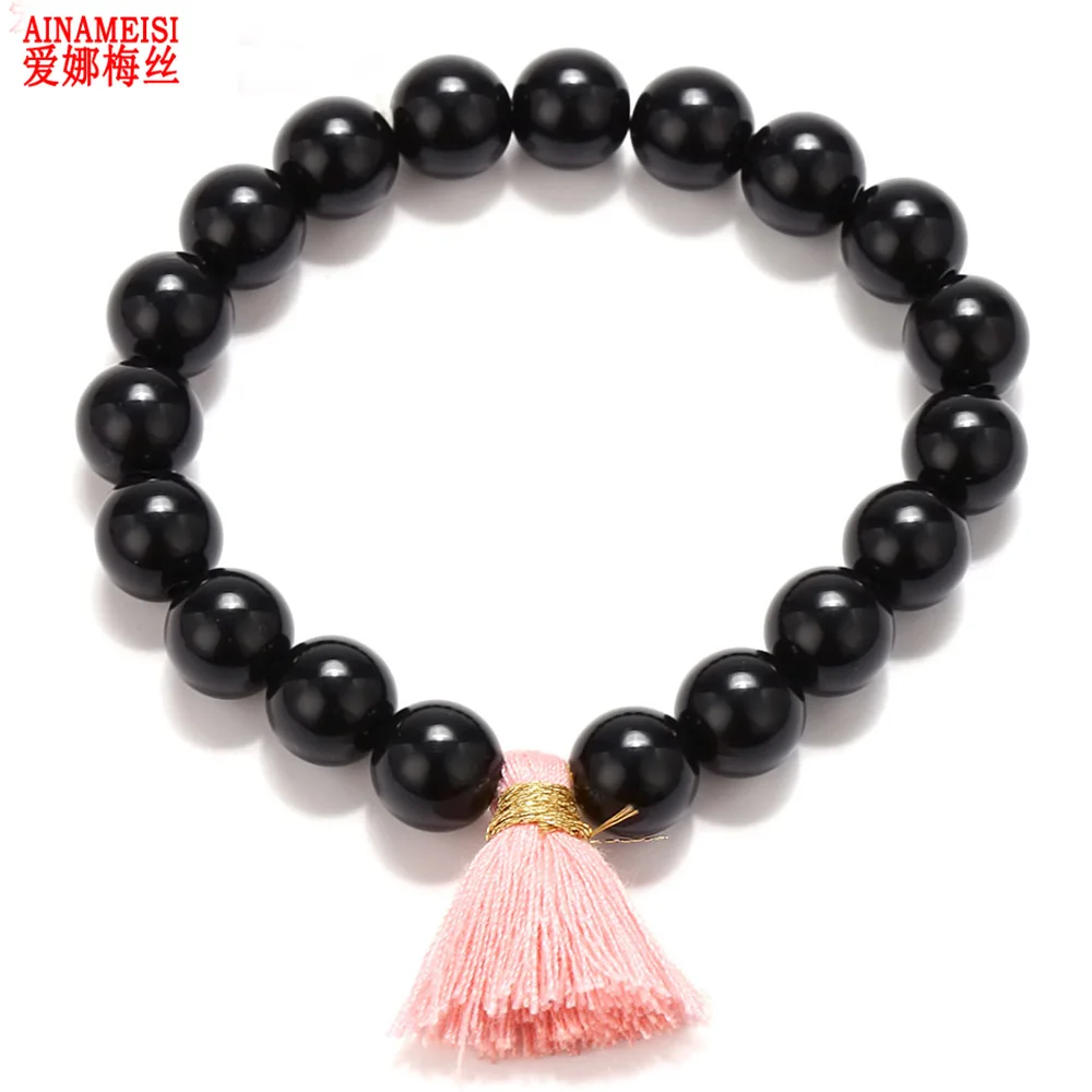 Модные Мода Jewelry Натуральный камень Браслеты и браслет с Йога Бусины кисточкой