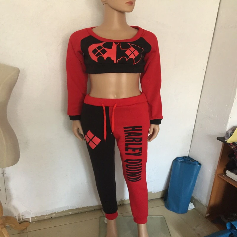 Spot Suicide Team Ms. Harry Quin Cosplay Costume Hoodie Sweatshirt Sports Pants Jogging Fitness Sportswear | Тематическая одежда и